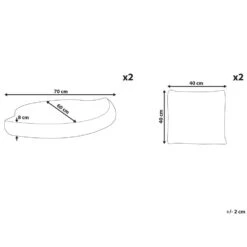 Beliani Kussenovertrek CAPRI - Grijs Polyester -Knusse Nacht 099cb918c8b84989a9237e6a0403d784