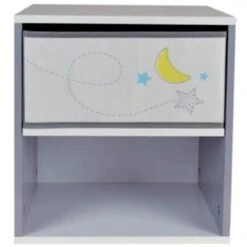 Space Nachtkastje Maan - 36 X 33 X 30 Cm - MDF -Knusse Nacht 1000009310 0101