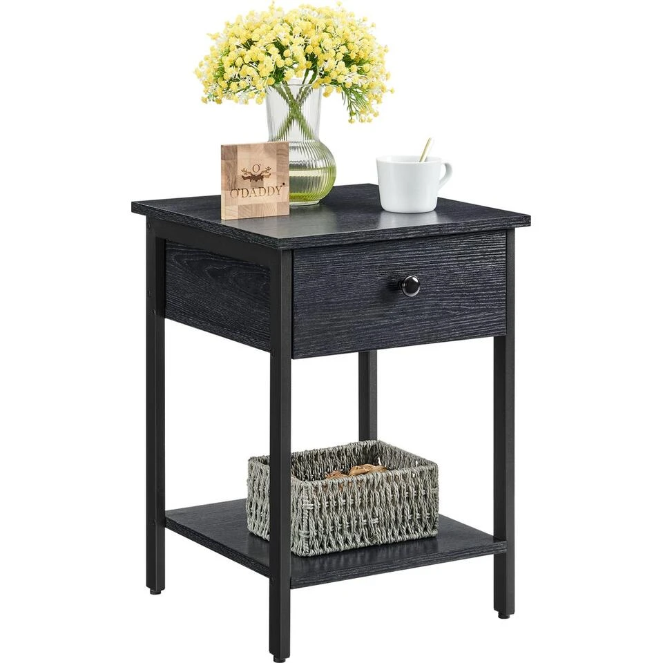 O'DADDY® Nachtkastje Industrieel - Bijzettafel 40x40x55 - Donkergrijs 3 O'DADDY® Nachtkastje Industrieel - Bijzettafel 40x40x55 - Donkergrijs