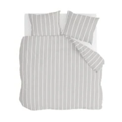 Walra - Dekbedovertrek Preppy Pinstripe - 200x220 Cm - Grijs