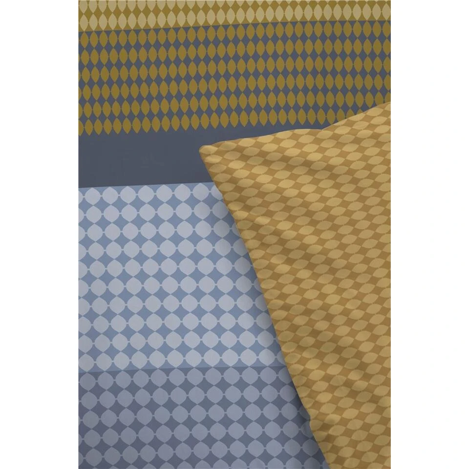 Byrklund - Dekbedovertrek Golden Stripes - 200x220 Cm - Okergeel 4 Byrklund - Dekbedovertrek Golden Stripes - 200x220 Cm - Okergeel - Afbeelding 2