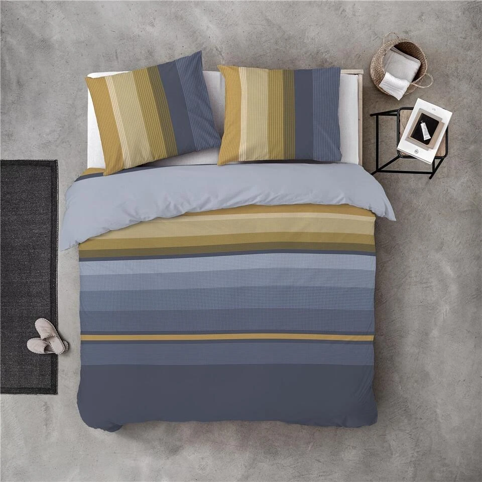 Byrklund - Dekbedovertrek Golden Stripes - 200x220 Cm - Okergeel 5 Byrklund - Dekbedovertrek Golden Stripes - 200x220 Cm - Okergeel - Afbeelding 3