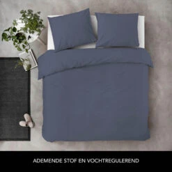 Byrklund - Dekbedovertrek Sleep Softly - 140x220 Cm - Donker Blauw -Knusse Nacht 1000012954 0101