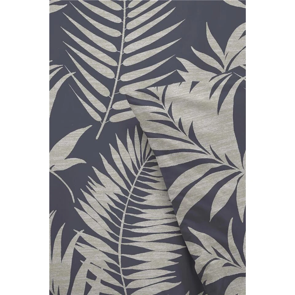 Byrklund - Dekbedovertrek Pretty Palm - 200x220 Cm - Grijs / Blauw 4 Byrklund - Dekbedovertrek Pretty Palm - 200x220 Cm - Grijs / Blauw - Afbeelding 2