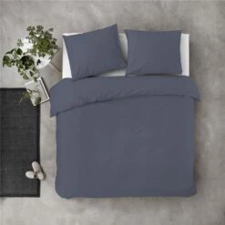 Byrklund - Dekbedovertrek Sleep Softly - 240x220 Cm - Donker Blauw 7 Byrklund - Dekbedovertrek Sleep Softly - 240x220 Cm - Donker Blauw -Knusse Nacht 1000012959 0102