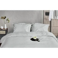 Walra - Dekbedovertrek Forever Cotton - 140x220 Cm - Licht Grijs -Knusse Nacht 1000018410 0102