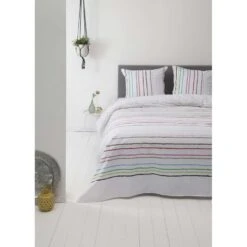 Ten Cate Katoenen Eenpersoons Dekbedovertrek - 140x200/220 - Scratch White -Knusse Nacht 1000023945 0110