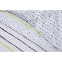 Ten Cate Katoenen Eenpersoons Dekbedovertrek - 140x200/220 - Scratch White -Knusse Nacht 1000023945 0111