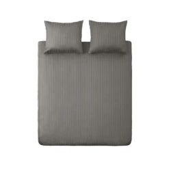 Ten Cate 100% Katoensatijnen Eenpersoons Dekbedovertrek - 140x200/220 - Taupe -Knusse Nacht 1000023973 0101