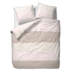 Ten Cate Katoenen Eenpersoons Dekbedovertrek - 140x200/220 - Cannes Off-White -Knusse Nacht 1000023979 0101