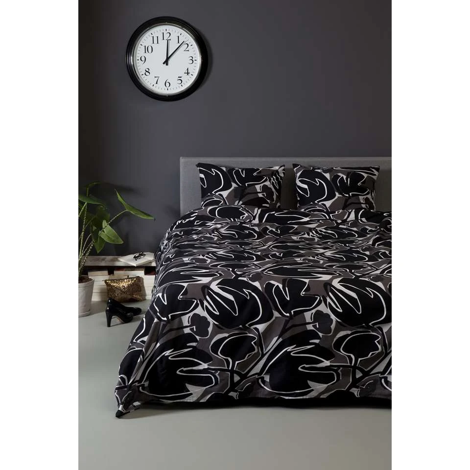 Ten Cate Katoenen Tweepersoons Dekbedovertrek - 200x200/220 - Sarah Antraciet 5 Ten Cate Katoenen Tweepersoons Dekbedovertrek - 200x200/220 - Sarah Antraciet - Afbeelding 3