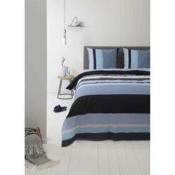 Ten Cate Katoenen Tweepersoons Dekbedovertrek - 200x200/220 - Glacier Blauw -Knusse Nacht 1000024034 0110