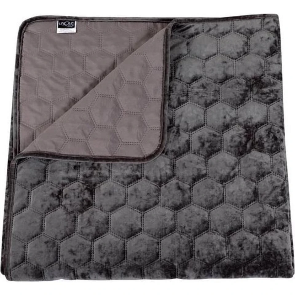 Unique Living - Peggy - Bedsprei - Tweepersoons - 240x280cm - Donkergrijs 3 Unique Living - Peggy - Bedsprei - Tweepersoons - 240x280cm - Donkergrijs