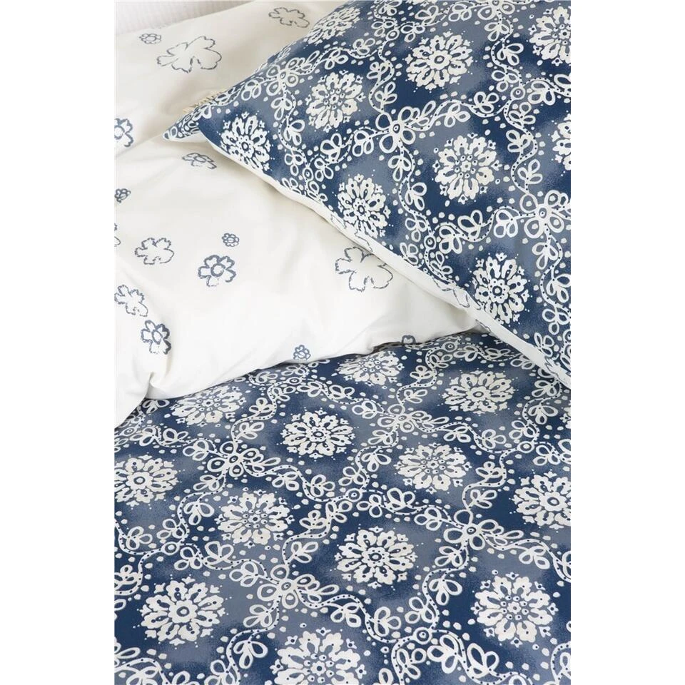 Walra - Dekbedovertrek Crossed Flowers - 240x220 Cm - Blauw / Off White 4 Walra - Dekbedovertrek Crossed Flowers - 240x220 Cm - Blauw / Off White - Afbeelding 2