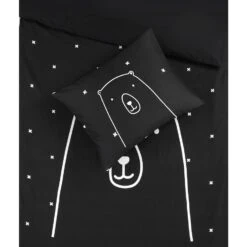 Kidzroom Bear Dekbedovertrek - 120x150 - Zwart 8 Kidzroom Bear Dekbedovertrek - 120x150 - Zwart -Knusse Nacht 1000025137 0102