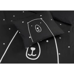 Kidzroom Bear Dekbedovertrek - 120x150 - Zwart 9 Kidzroom Bear Dekbedovertrek - 120x150 - Zwart -Knusse Nacht 1000025137 0103
