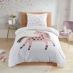 Kidzroom Unicorn Dekbedovertrek - 120x150 - Wit -Knusse Nacht 1000025141 0101