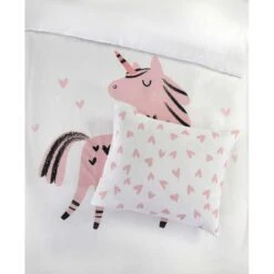 Kidzroom Unicorn Dekbedovertrek - 120x150 - Wit -Knusse Nacht 1000025141 0103