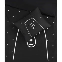 Kidzroom Bear Dekbedovertrek - 140x200 - Zwart 8 Kidzroom Bear Dekbedovertrek - 140x200 - Zwart -Knusse Nacht 1000025142 0102