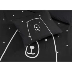 Kidzroom Bear Dekbedovertrek - 140x200 - Zwart 9 Kidzroom Bear Dekbedovertrek - 140x200 - Zwart -Knusse Nacht 1000025142 0103