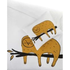 Kidzroom Sloth Dekbedovertrek - 140x200 - Wit -Knusse Nacht 1000025144 0103