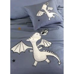 Kidzroom Dragon Dekbedovertrek - 140x200 - Blauw 8 Kidzroom Dragon Dekbedovertrek - 140x200 - Blauw -Knusse Nacht 1000025147 0102