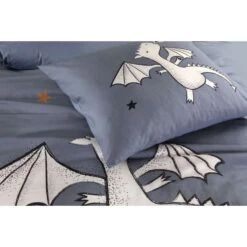 Kidzroom Dragon Dekbedovertrek - 140x200 - Blauw 9 Kidzroom Dragon Dekbedovertrek - 140x200 - Blauw -Knusse Nacht 1000025147 0103