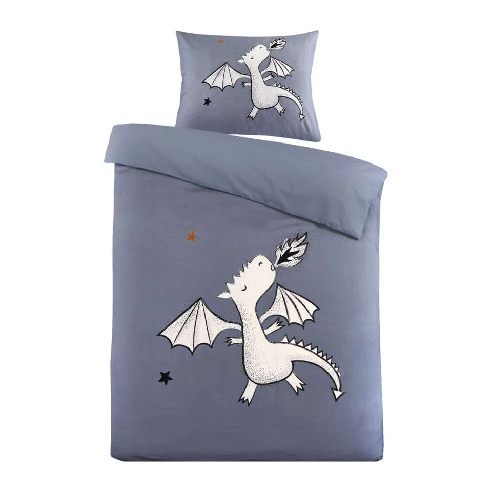 Kidzroom Dragon Dekbedovertrek - 140x200 - Blauw 3 Kidzroom Dragon Dekbedovertrek - 140x200 - Blauw