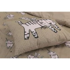 Kidzroom Cat Dekbedovertrek - 140x200 - Beige -Knusse Nacht 1000025148 0103