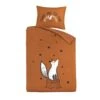 Kidzroom Fox Dekbedovertrek - 120x150 - Bruin -Knusse Nacht 1000025155