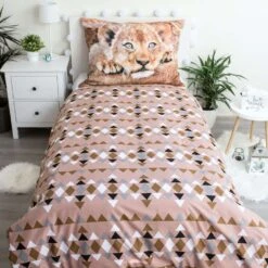 Animal Pictures Dekbedovertrek Leeuw - Eenpersoons -140 X 200 Cm - Katoen -Knusse Nacht 1000025437 0103