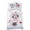 Disney Minnie Mouse Dekbedovertrek Cute - Eenpersoons - 140 X 200 Cm - Katoen -Knusse Nacht 1000025456