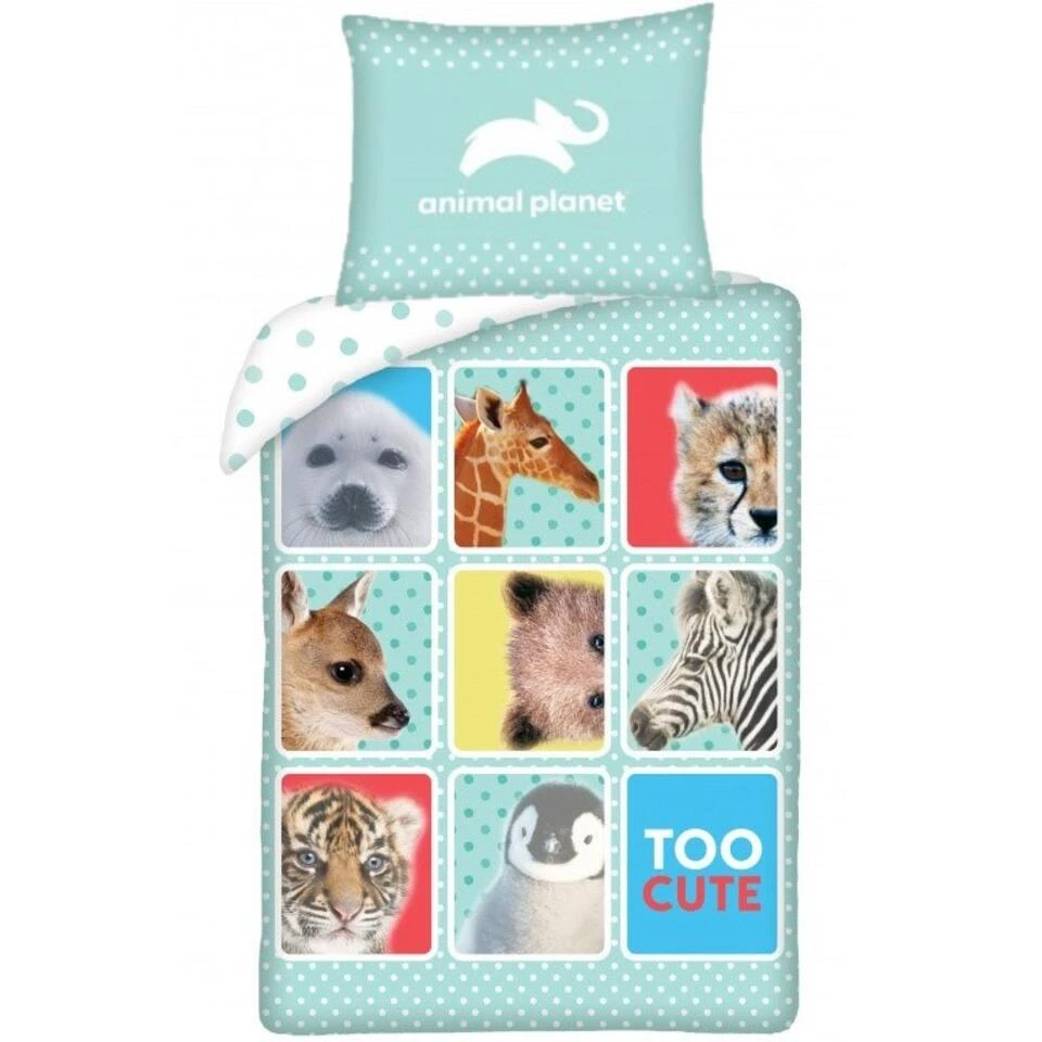 Animal Planet Dekbedovertrek Cute - Eenpersoons - 140 X 200 Cm - Katoen 3 Animal Planet Dekbedovertrek Cute - Eenpersoons - 140 X 200 Cm - Katoen