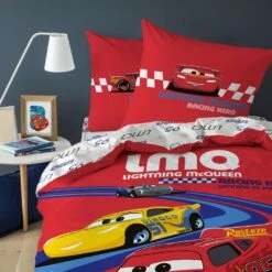 Disney Cars Dekbedovertrek Racing - Eenpersoons - 140 X 200 Cm - Katoen -Knusse Nacht 1000025557 0102