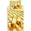 Goud Dekbedovertrek Gold Bars - Eenpersoons - 140 X 200 Cm - Polyester -Knusse Nacht 1000025564