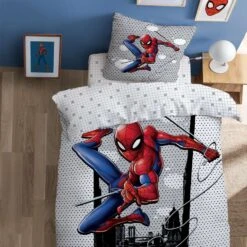 Spider-Man SpiderMan Dekbedovertrek Hero - Eenpersoons - 140 X 200 Cm - Katoen -Knusse Nacht 1000025573 0102