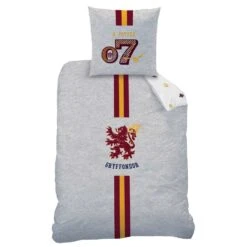 Harry Potter Dekbedovertrek Team Gryffindor - 140 X 200 Cm + 63 X 63 Cm - Katoen -Knusse Nacht 1000025584 0102