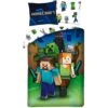 Minecraft Dekbedovertrek Monster Hunter - Eenpersoons - 140 X 200 Cm - Katoen -Knusse Nacht 1000025601