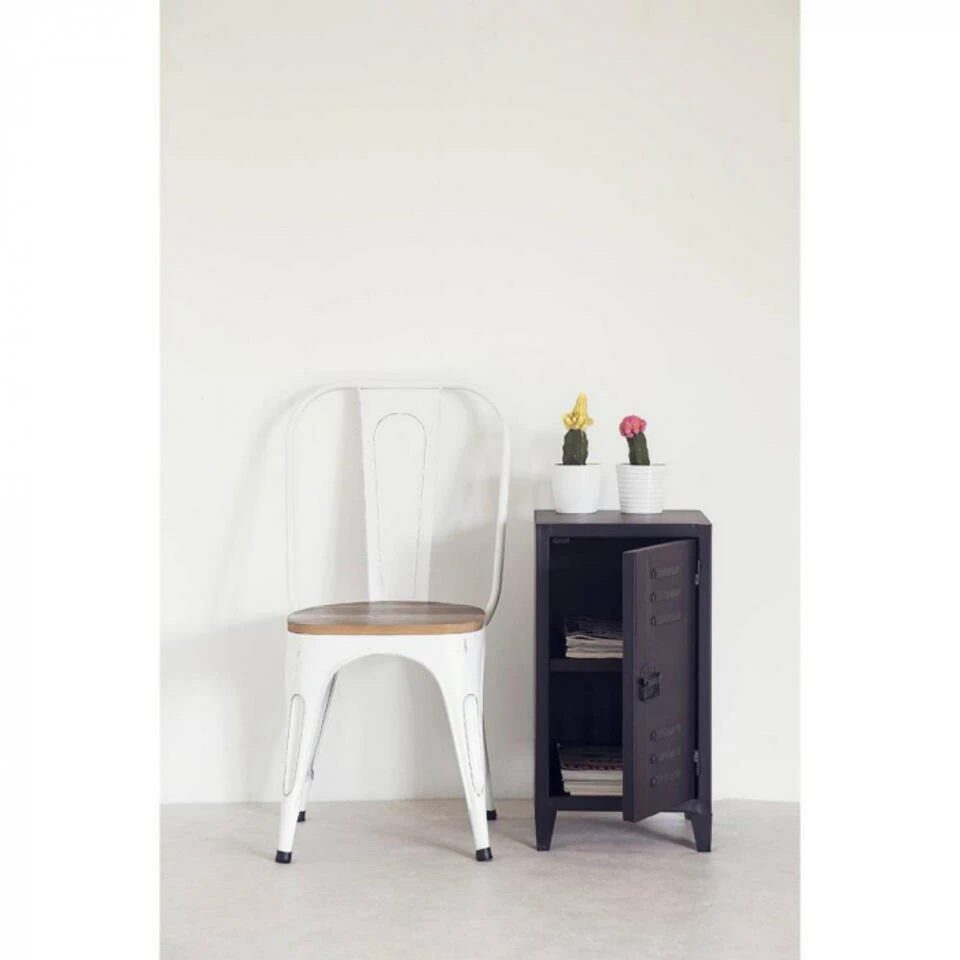 Giga Meubel Nachtkastje Zwart - Metaal - 35x33x65cm - Nachtkast Stoer (links) 6 Giga Meubel Nachtkastje Zwart - Metaal - 35x33x65cm - Nachtkast Stoer (links) - Afbeelding 4