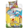 Tom & Jerry Dekbedovertrek Happy - 140 X 200 Cm + 60 X 70 Cm - Katoen -Knusse Nacht 1000028601