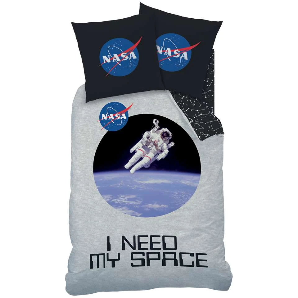 NASA Dekbedovertrek Space Astronaut - Eenpersoons - 140 X 200 Cm - Katoen 4 NASA Dekbedovertrek Space Astronaut - Eenpersoons - 140 X 200 Cm - Katoen - Afbeelding 2