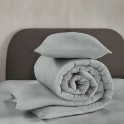 De Witte Lietaer Dekbedovertrek Tarbot - Eenpersoons - 140 X 200/220 Cm - Grijs -Knusse Nacht 1000028651 0102