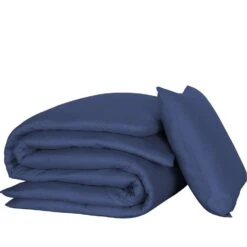 De Witte Lietaer Dekbedovertrek Katoen Satijn Olivia - 140 X 200/220 Cm - Blauw -Knusse Nacht 1000028702 0102