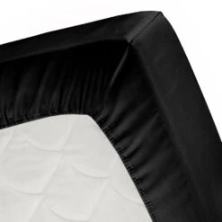 Cinderella Sundays - Hoeslaken (tot 25 Cm) - Satijn - 140x200 Cm - Black -Knusse Nacht 1000030257 0101