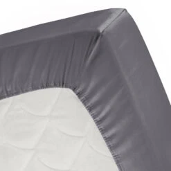 Cinderella Sundays - Hoeslaken (tot 25 Cm) - Satijn - 90x210 Cm - Anthracite -Knusse Nacht 1000030502 0101