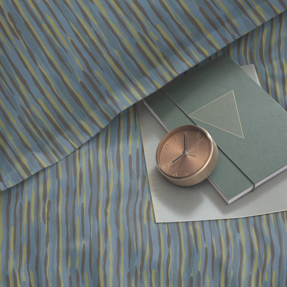 Damai Dekbedovertrek Katoen - 200x200/220cm - Blauw 5 Damai Dekbedovertrek Katoen - 200x200/220cm - Blauw - Afbeelding 3