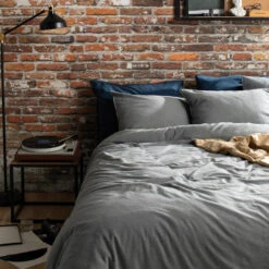 Damai Dekbedovertrek Flanel - 260 X 200/220cm - Grijs -Knusse Nacht 1000030591 0101