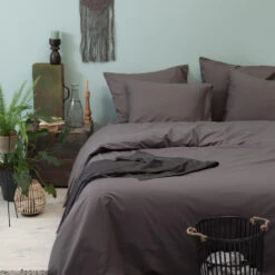 Cinderella Dekbedovertrek Weekend - Katoen - 260x200/220 Cm - Antraciet -Knusse Nacht 1000030603 0101