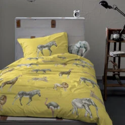 Damai Kinderdekbedovertrek Katoen - 140x200/220cm - Geel -Knusse Nacht 1000030608 0103