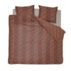 Damai Dekbedovertrek Atomy - Bio Satijn - 200x200/220 Cm - Brick Red -Knusse Nacht 1000030614